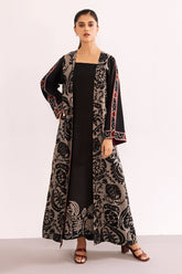 2-Pc Raw-Silk Printed Shirt with Inner Shirt CPM-3-243